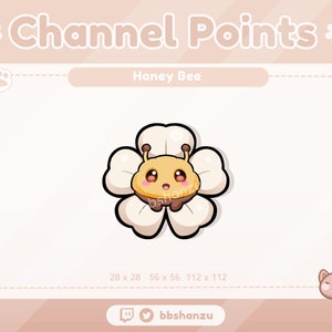 Honey Bee Flower Twitch Channel Points | Twitch Discord Icon | Twitch Graphics