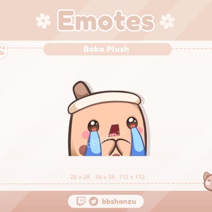 Cry Boba Plush | Twitch Discord Emotes | Twitch Graphics