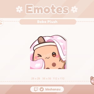 Cozy Boba Plush | Twitch Discord Emotes | Twitch Graphics
