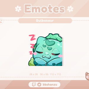 BULBASAUR Nap Twitch Discord Emote | Twitch Graphics