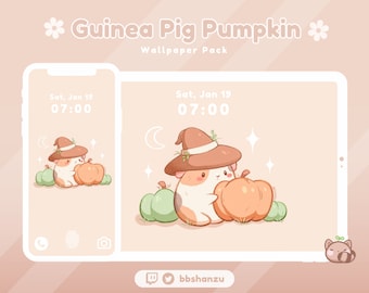 Guinea Pig Pumpkin | Halloween | Phone PC Tablet Wallpaper