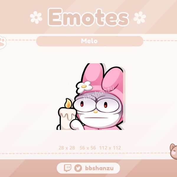 Cursed Pink Plush Bunny | Twitch Discord Emotes | Twitch Graphics