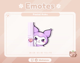 Lurk Pastel Purple Plush Bunny | Twitch Discord Emotes | Twitch Graphics