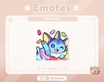 Cheer VAPOREON Pokémon | Twitch Discord Emotes | Twitch Graphics