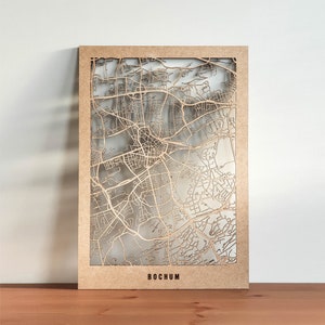 Your city made of wood / Personalized city map
