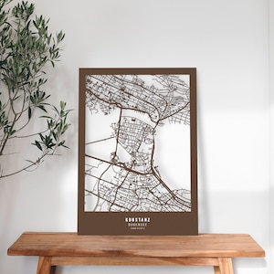 Deine Stadt aus Holz / Personalisierter Stadtplan / Entwurf vorab