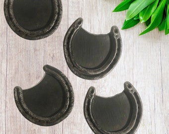Rustic Horseshoe Slate Coasters: Wild West Cowboy Western Decor
