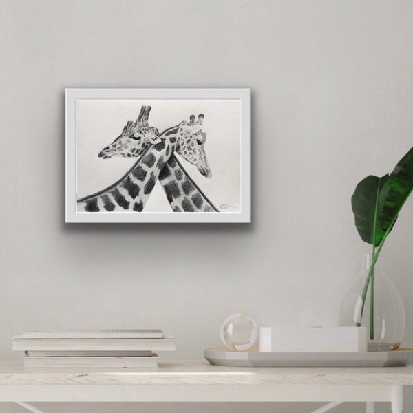 Giraffe Wall Art Etsy