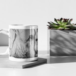 ELEPHANT ANIMAL MUG / Modern Mug / Indian Decor / Elephant Print Mug / Coffee Mug / Wildlife Print / Wildlife Art / Elephant Gift