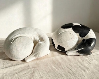 Sighthound Sculpture - Custom Painted Sleeping Greyhound, Whippet or Italian Greyhound Ornament