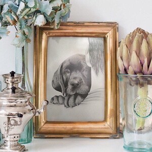 Custom Dog Portrait & Digital File, Pencil Sketch For Animal Lover, Hand Drawn Wall Art, Gift For A Dog Loving Mum or Dad