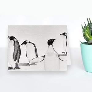 PENGUIN ANIMAL GREETING Card / Penguin Card / Birthday Card / Penguin Printed Card / Blank Occasion Card / Penguin Gift
