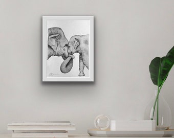 ELEPHANT PRINT / ANIMAL Art Print / Elephant Wall Art / Indian Décor / Wildlife Print / Wildlife Art / Wild Animal Wall Art