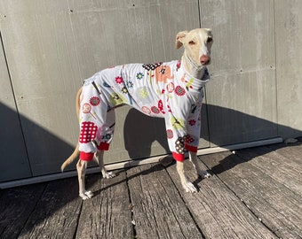Dog Pajama / Jumpsuit - All Sizes - Pajama Greyhound, Whippet - Pajamas for any dog