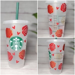 Rare Starbucks 2020 Valentine's Day Love Cup Heart Straw 20oz Pink Sta