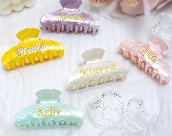 Fermaglio per capelli con nome inciso personalizzato, accessorio da sposa personalizzato con nome personalizzato, regalo perfetto per la damigella d'onore