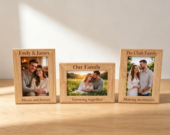 Personalized Wedding Photo Frame,Custom Engraved Picture Frame,Photo Frame Gift for Couples,Anniversary Gift,Bridal Shower Gift