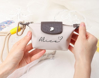 Personalized Coin Purse,Rosary Pouch,Coin Holder,Self Closing Bag,Makeup Travel Jewelry Pouch,Back to school gift,gift for her,can use logo