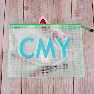 Personalisierte Pool-Tasche, Brautjungfer Strandbeutel-Monogramm, wasserdichte Aufbewahrungstasche, nass trockener Pool-Beutel-Organisator, Badeanzug, Name Reißverschlusstasche