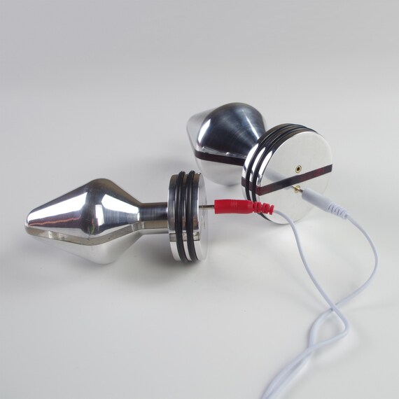 Estim Butt Plug Bi-polar Anal Vagina Plug Electro-conductive image