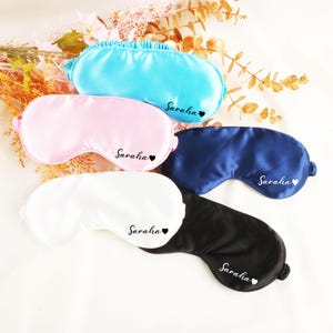 Augenmaske personalisiert, Schlafbrille, Augenmaske, Satin Augenmaske, Brautjungfer Geschenktasche, Haargummi, Brautjungfer Geschenkset, Junggesellinnenabschied