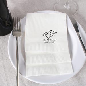 Personalized Napkins custom Napkins Wedding Monogram initials Party logo paper printed Luncheon Cocktail Personalized Napkins wedding custom