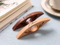 Personalized Thumb Book Page Holder,Customizable Name Bookmark,Thumb Reading Wood Ring,Handmade Gift for Book Lovers