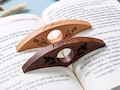 Personalized Wooden Thumb Book Page Holder Birth Month Flower Book Lover Gift product logo