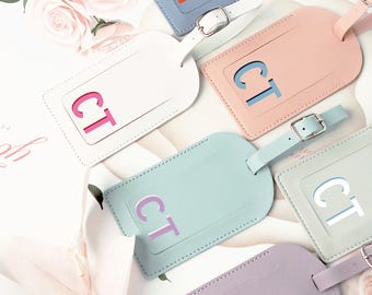 Personalized Shadow Monogram Luggage Tag, Double-Sided Bag Tag, Personalized Gift, Gift For Traveler, Best Friend Gift, College Student