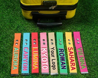 Personalisierter Gepäckanhänger & Griffverpackung, Lebhafter Reise-ID-Gürtel, Individueller Name ID Koffer, Reiseschule Taschenanhänger, Geschenk des Reisenden, Kann Logo verwenden