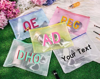 Shadow Monogram Pool Bag,Personalized Bridesmaid Beach Pouch,Custom Summer Pool Bag,Bridesmaid Gift Bag,Bachelorette Bridal Party Favor,Logo