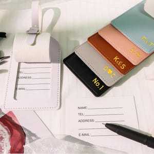 Personalised PU leather luggage tags,wedding gift,travel tags,travel accessories,Bag tag,Personalised with name or initials,Bridesmaid gifts