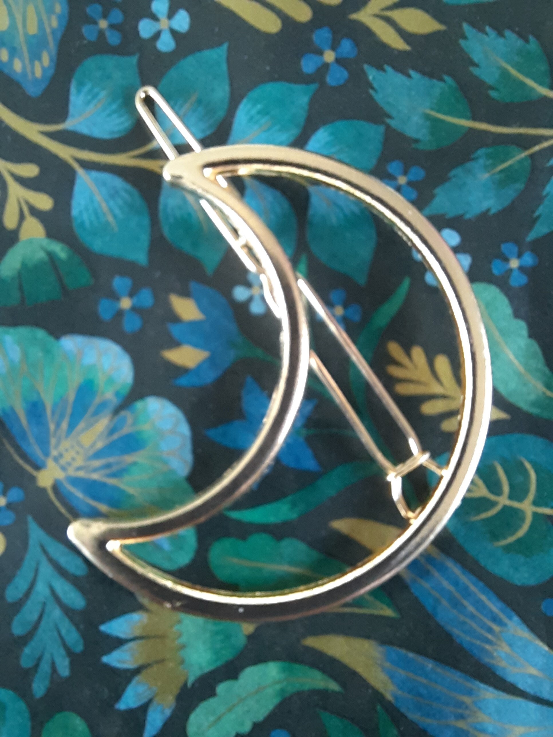 Crescent moon hair clasp moon hair pin moon clasp wedding Etsy