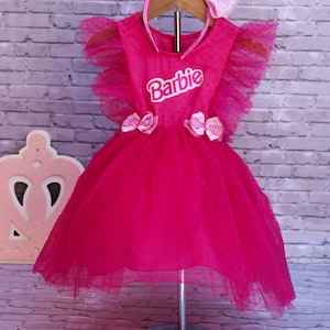 Fuchsia Pink Dress, Birthday Fuchsia Puffy Dress , Birthday Tutu Outfit, Hot Pink Dress for Baby Girl
