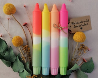 Juego de 4 / Velas Dip Dye / CBIT