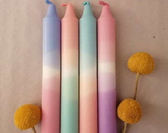 Juego de 4 / Velas Dip Dye / GLÄDJE