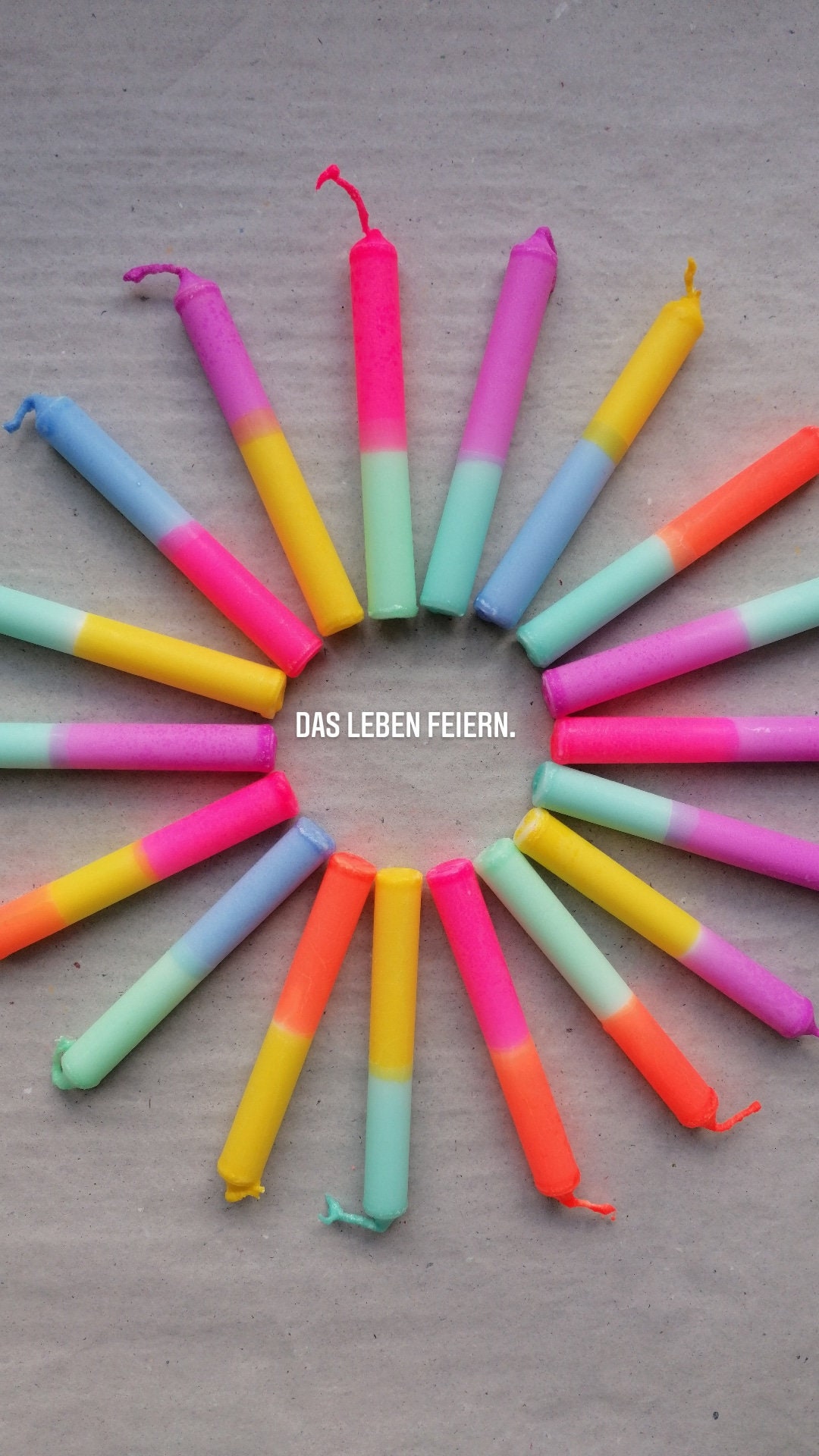 Mini Dip Dye Bougies/D'anniversaire Little Rainbow