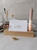 Candlestick SIKTE made of oak/ash - customizable - with dried flowers and cards/photo holders 