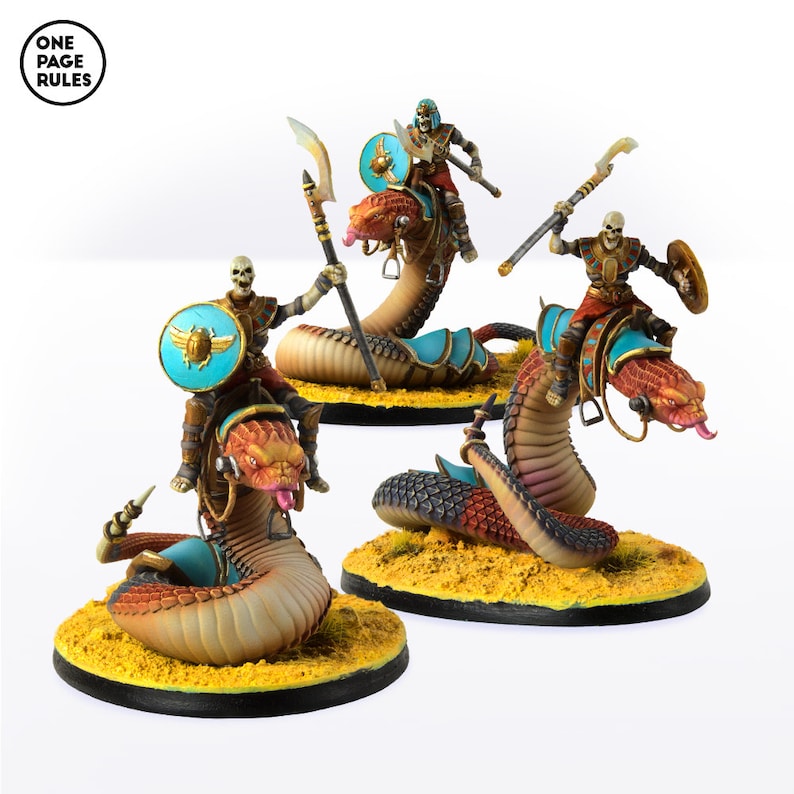 Snake Rider Snake Riders (armored) - Mummified Undead (3 Models) - Etsy