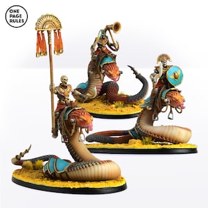 Comando de Jinetes de Serpiente (Acorazados) - Muertos Vivientes Momificados (3 Modelos)