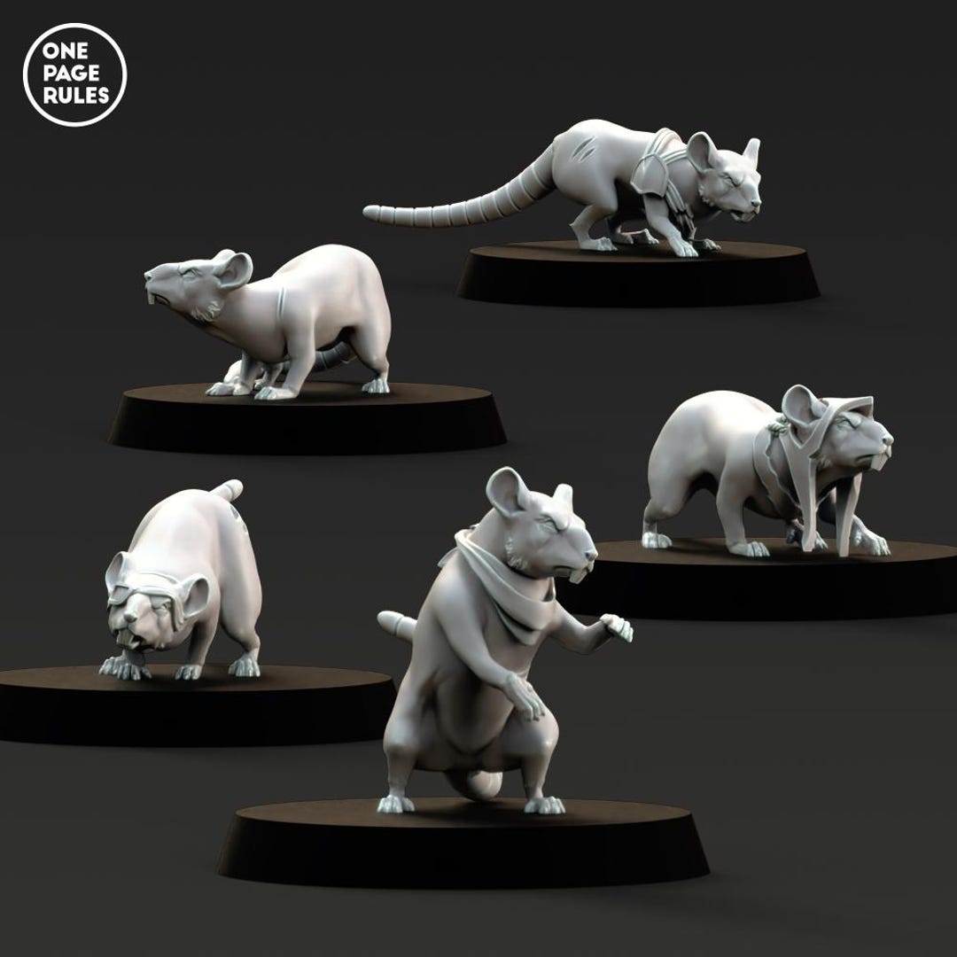 Simons Rat Models Giant Rats - Ratmen (5 Models) - Etsy