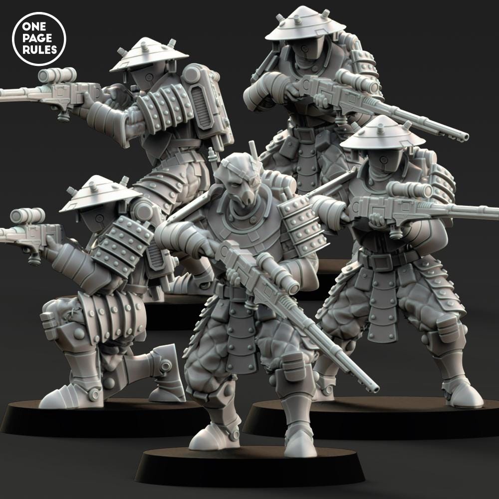 Warriors (long Rifle) - Eternal Dynasty (5 Models) - Etsy