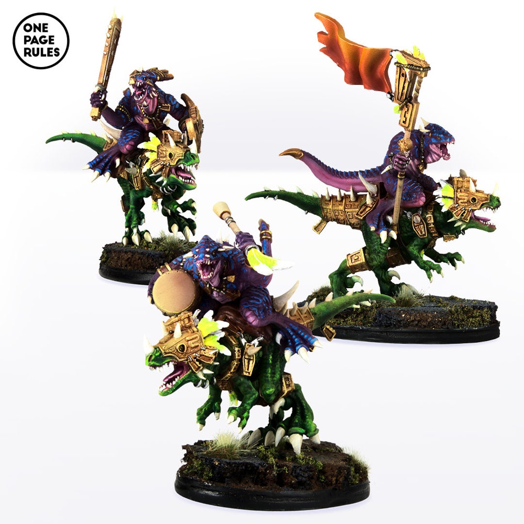 Opr Raptor Riders As Aggradon Raptor Riders Command - Saurians (3 Models) - Etsy