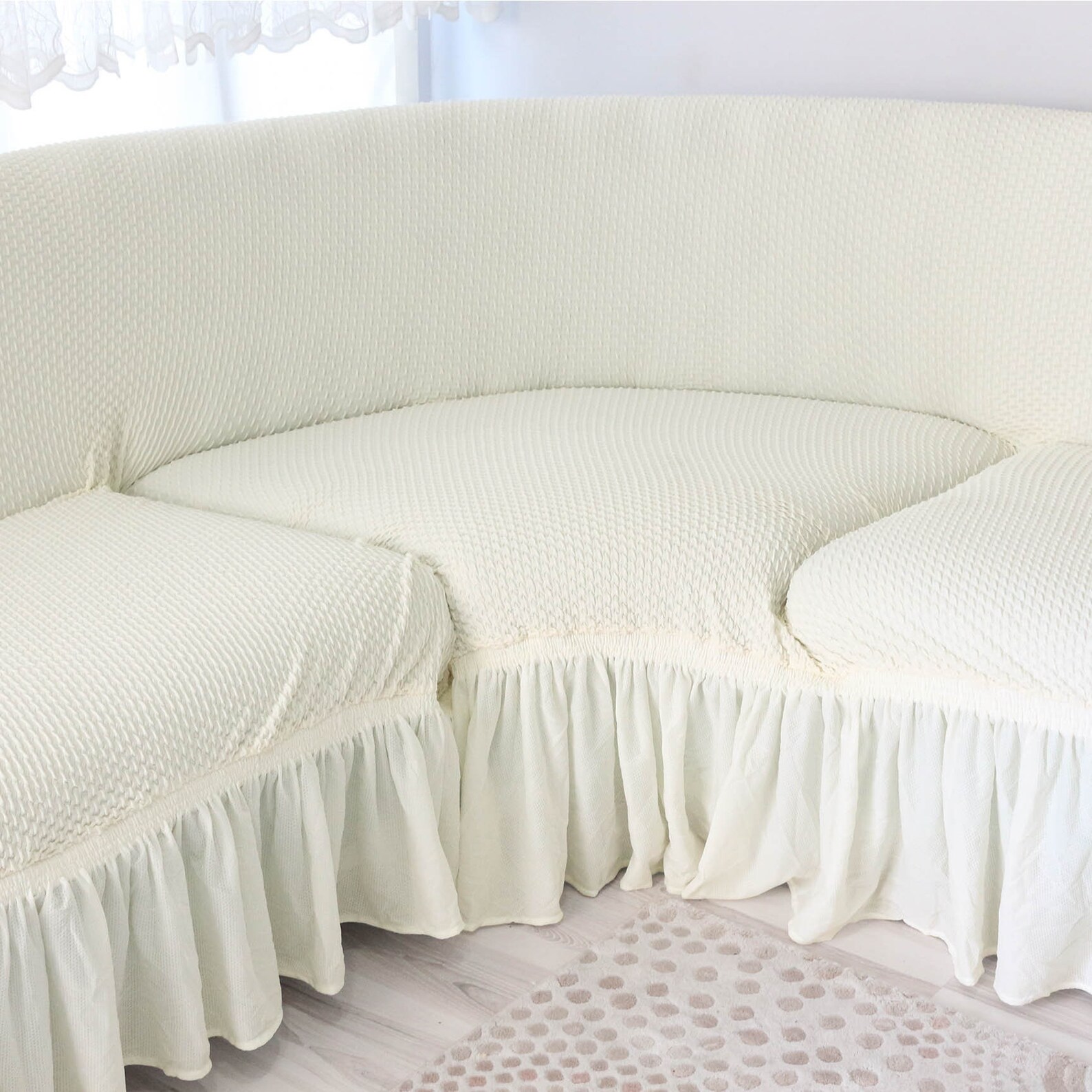 Elastic L Shape Sofa Slipcover for Livingroom Corner Sofa Etsy