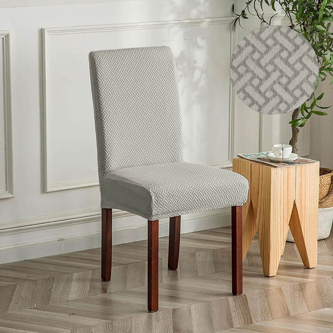 Jacquard Dining Chair Cover for Kitchen Chair Cover Set for Dining Room