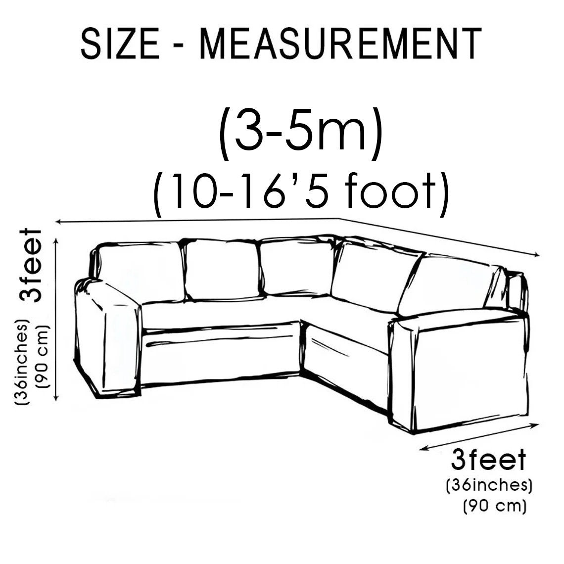 Elastic L Shape Sofa Slipcover for Livingroom Corner Sofa Cover Ikea 5