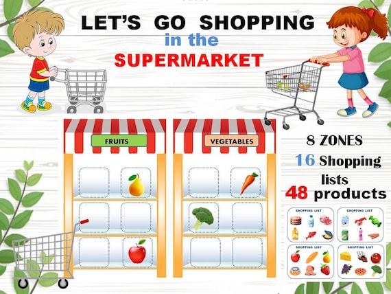 LET'S GO SHOPPING in the Supermarket Busy Book Printable | Etsy