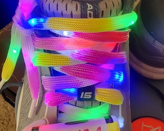 Flashing LED shoelaces