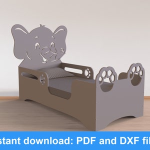 Elefant, Pläne für Kinderholzbett, Montessori, Kleinkindbett, Holzbodenbett, Loft, Hausbettrahmen, DIY Holzbearbeitung, Tutorial