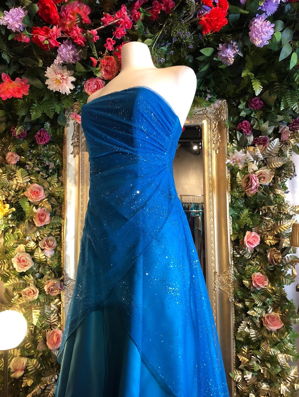 Blue ombre cocktail dress cheap